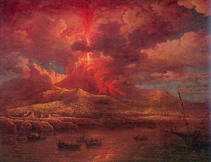 Vesuvius Erupting at Night, Marlow, William